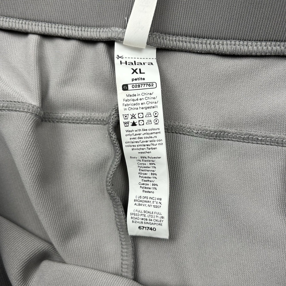 Halara Pants Gray Wide Leg Stretch Dress Work Trousers Women's XL Petite Pull On - Picture 10 of 14